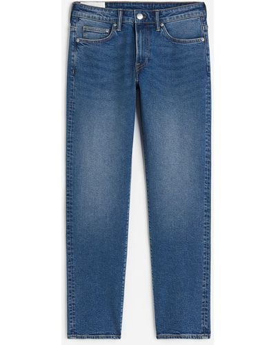 H&M Straight Regular Jeans - Blauw