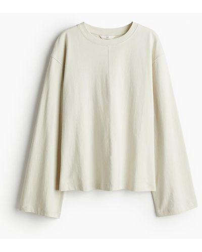 H&M Shirt in Loose Fit - Weiß