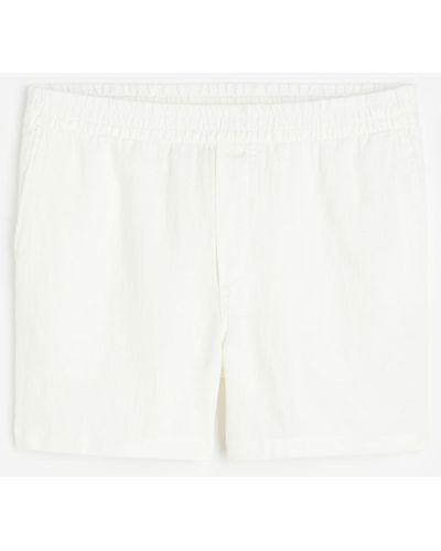 H&M Short Regular Fit en lin - Blanc