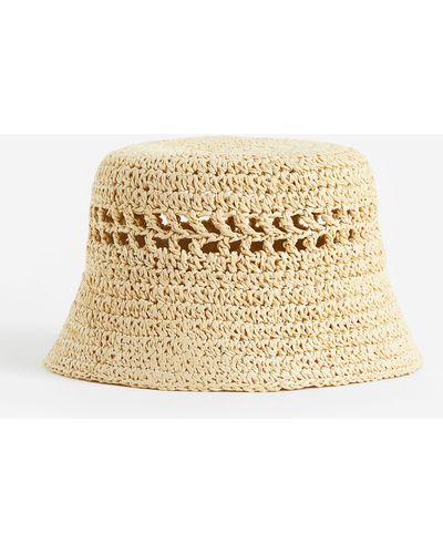 H&M Bucket Hat aus Stroh - Natur