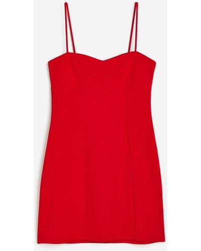 H&M Ärmelloses Bodycon-Kleid - Rot