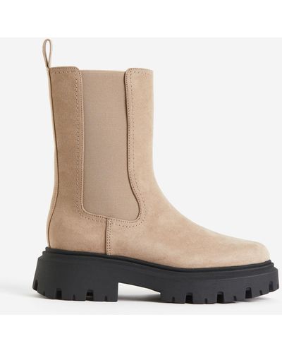 H&M Chunky Chelseaboots - Weiß