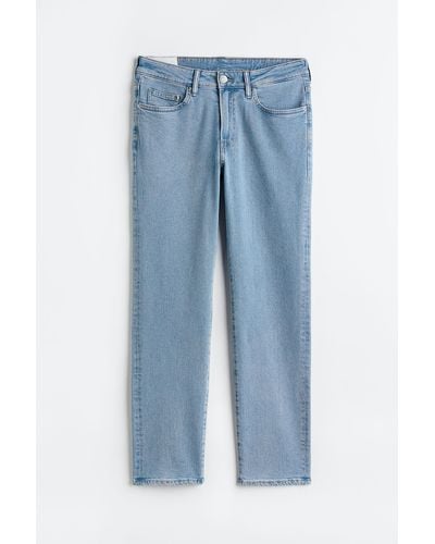 H&M Straight Regular Jeans - Blau