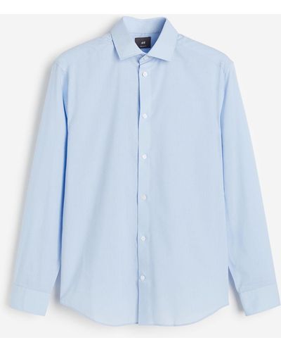 H&M COOLMAX®-Hemd Regular Fit - Blau