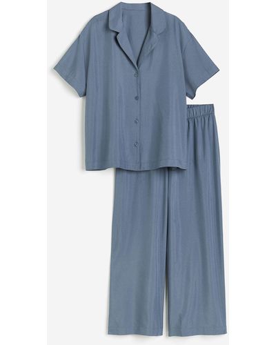 H&M Pyjama Van Modalmix - Blauw