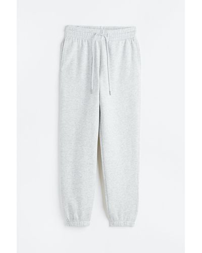 H&M Sweatpants aus Baumwollmix - Weiß