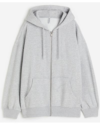 H&M Oversized Capuchonvest - Grijs