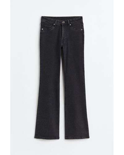 H&M Flared High Jeans - Zwart