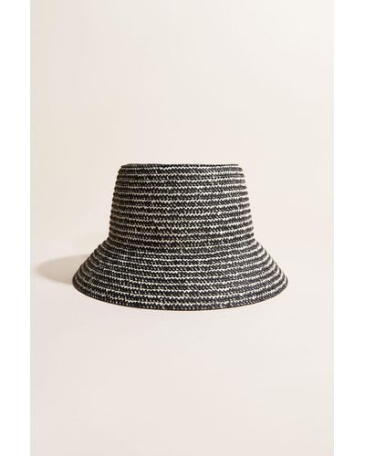 H&M Bucket Hat aus Stroh - Schwarz
