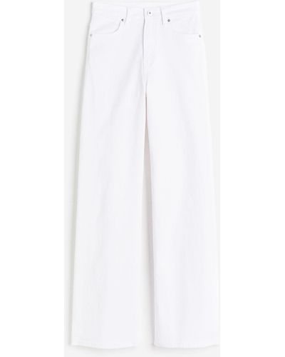 H&M Pantalon ample en twill - Blanc