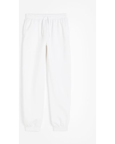 H&M Jogginghose mit hohem Bund - Weiß