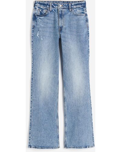 H&M Curvy Fit Bootcut High Jeans - Bleu