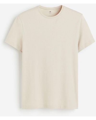 H&M T-Shirt in Slim Fit - Weiß