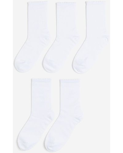 H&M 5 Paar Sokken - Wit