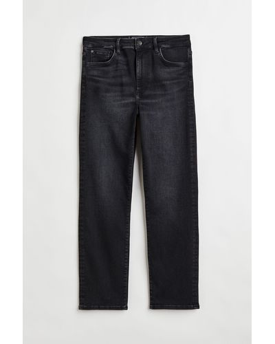 H&M H & M+ True To You Slim Ultra High Ankle Jeans - Schwarz