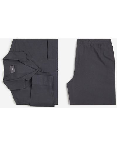 H&M Pyjama in Relaxed Fit - Schwarz