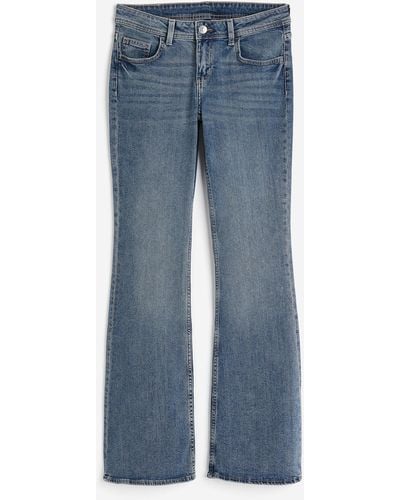 H&M Flared Low Jeans - Blau