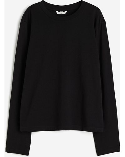 H&M MAMA Stillshirt aus Baumwolle - Schwarz