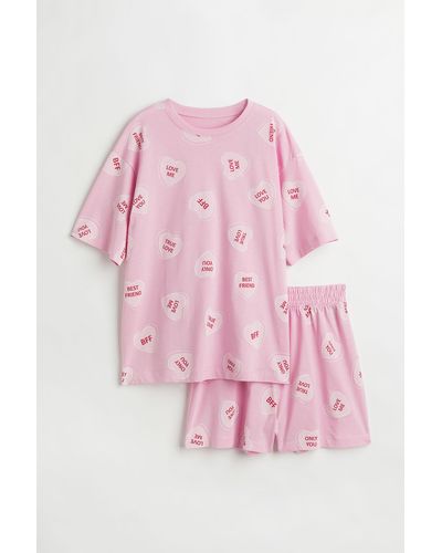 H&M Tricot Pyjama - Roze