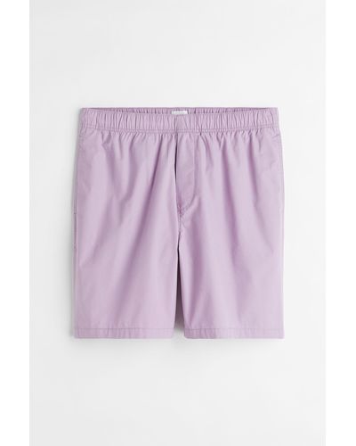 H&M Short Relaxed Fit en coton - Violet