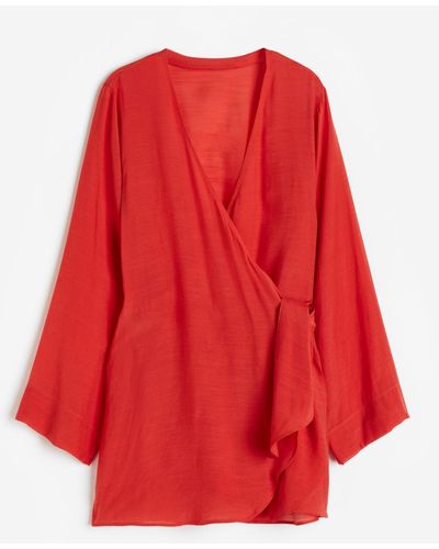 H&M Robe de plage croisée - Rouge