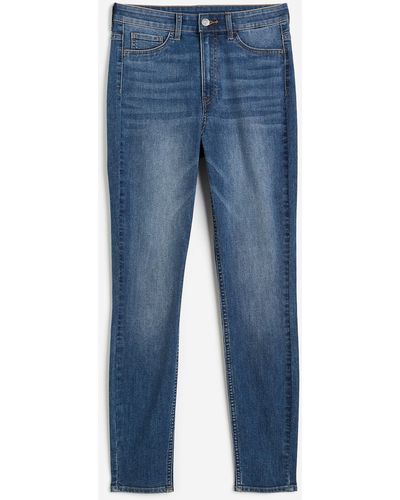 H&M Ultra High Ankle Jeggings - Blau