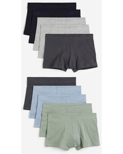 H&M 10er-Pack Kurze Trunks aus Baumwolle - Grün