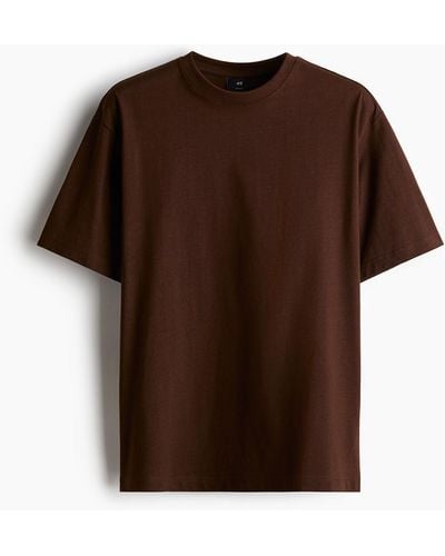 H&M T-Shirt in Loose Fit - Braun