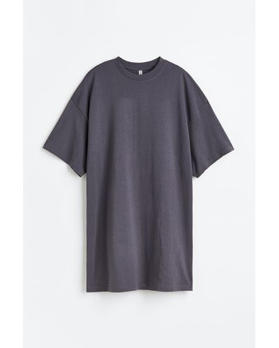 H&M Oversized T-Shirt-Kleid - Blau