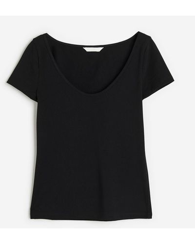 H&M T-shirt ajusté - Noir
