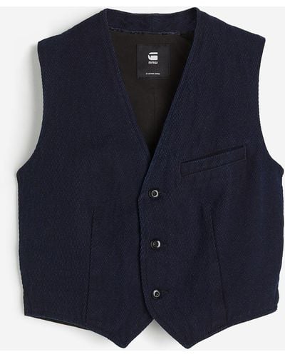 H&M Denim Waistcoat Wmn - Blau