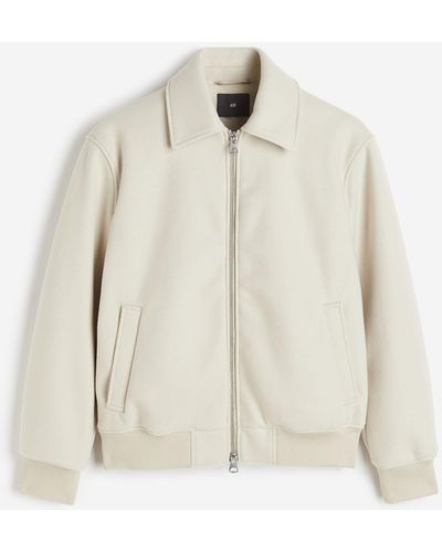 H&M Jacke aus Wollmischung in Regular Fit - Weiß