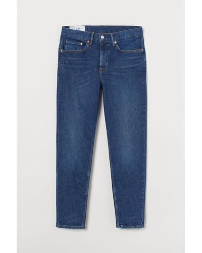 H&M Slim Tapered Jeans - Blauw