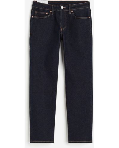 H&M Straight Regular Jeans - Blau