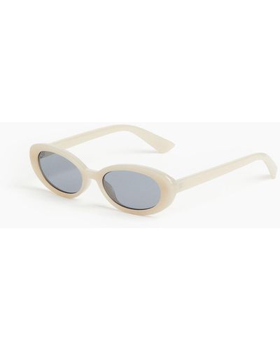 H&M Lunettes de soleil ovales - Blanc