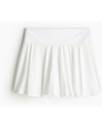 H&M Jupe corolle de tennis DryMove - Blanc