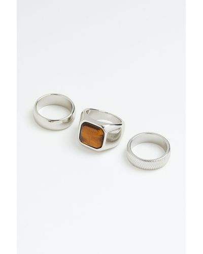 H&M 3er-Pack Ringe - Weiß