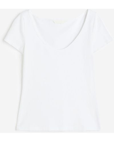 H&M T-shirt ajusté - Blanc