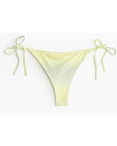 H&M Tie-Tanga Bikinihose - Gelb