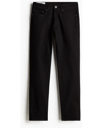 H&M Straight Regular Jeans - Zwart