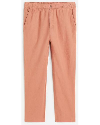 H&M Pantalon Regular Fit en lin mélangé - Orange