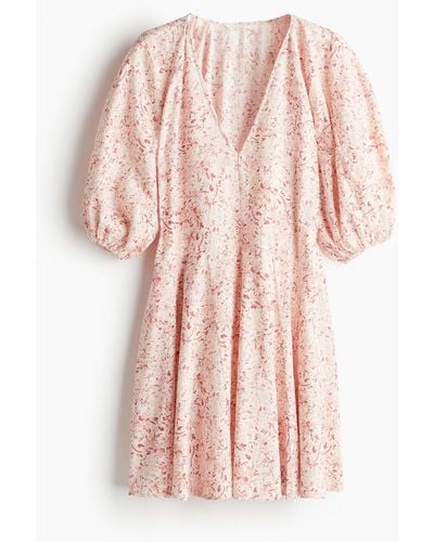 H&M Kleid mit ausgestelltem Jupe - Pink