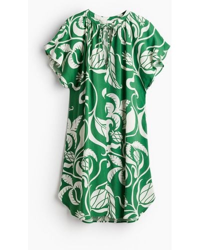 H&M Robe avec détail à nouer - Vert