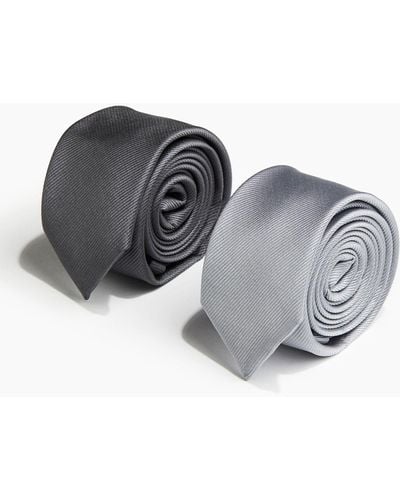 H&M 2er-Pack Krawatten - Grau