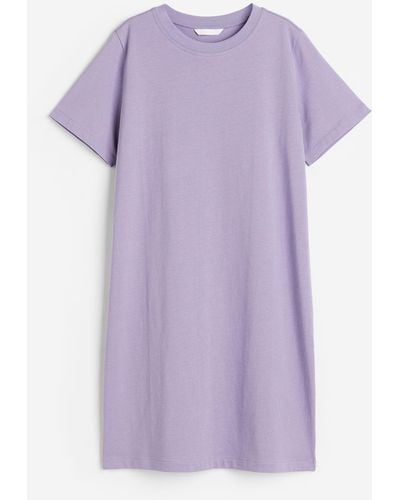 H&M Robe T-shirt en coton - Violet