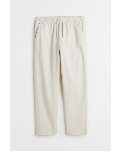 H&M Pantalon en twill Relaxed Fit - Neutre