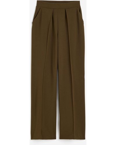 H&M Elegante Hose mit hohem Bund - Grün