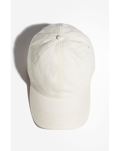 H&M Cap aus Denim im Washed-Look - Weiß