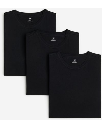 H&M Set Van 3 T-shirts - Zwart