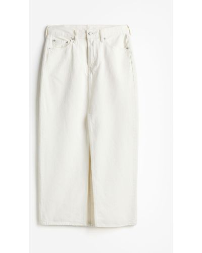 H&M Ankle Column Skirt - Weiß